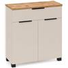 Schildmeyer Highboard Saga 162159, crema/beige e rovere, decorazione casa | 80 x 35 x 97,4 cm. Prodotto in Germania