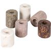Bloomingville Set di 6 portacandele in marmo moderno, 2 misure, 3 colori, colore naturale