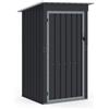 IDMarket - Casetta da Giardino Grigia in Acciaio zincato 100 x 95 x 160 cm con Tetto a Falde 1 Porta