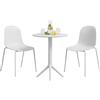 CLP Set da Giardino Torin con 2 sedie e Tavolo, per Interno ed Esterno, plastica Resistente alle intemperie, impilabile, Balcone, terrazza Colore Bianco