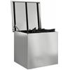 vidaXL Cassa per cuscini da giardino Acciaio zincato 55 x 50,5 x 50 cm