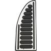AJHJET Copri Pedali Freno Pedali AT Per Fiat 500x 500 X 2014 2015 2016 2017 2018 2019 2020 2021 Copri Pedale Freno A Gas Pedaliera Auto(REST PEDAL)
