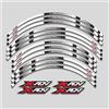 Pipeko Per HONDA X-ADV XADV750 Xadv 750 Moto Cerchio Esterno Adesivi Ruote Pellicola Bordo Riflettente Decalcomanie Pneumatico Decorazione Sticker (Color : 1L White)
