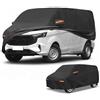Partuto Telo Copriauto Impermeabile Per Ford Transit Nero 1 Pc | Materiale: 190T-PU, Dimensioni: 505x200x175 Cm, Copertura Completa Esterni, Cerniere Laterali, Corda Elastica.