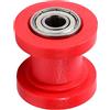 Walmeck Ruota Guida Tendicatena 8 Mm Pit Bike Cinese per Dirtbike, Rullo Catena Nuovo di Zecca, Colori Variabili (Rossa)