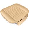 DEARBAG Cuscino Sedile Auto Anteriore Universale, Cuscini per Auto Traspirante in Pelle e Cotone, Cuscini Sedili Anteriori Facile da pulire, Copri Seduta Sedile Comfort Quattro Stagioni (Beige, 49x47cm)