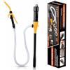 Homirty Pompa di Travaso Elettrica a Batteria, Pompa per Carburante, Pompa Sifone Portatile per Liquidi, Pompa Gasolio con Tubo, 3,5 GPM (Galloni al Minuto) per Benzina, Diesel (Giallo)