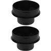 Beatifufu Riduttore in Plastica per Riscaldatore 60-90mm 2 Pezzi Nero | Valvola Tampone Integrata, per Tubi Aria Calda e Sistemi di Riscaldamento, Uso Officina