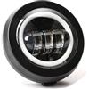 Borrozzino Moto FARO FANALE COMPLETO FULL LED COMPATIBILE CON VESPA PK HP FL 50-125 ANTERIORE ANGEL EYES LUCE BIANCA