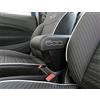 WOOD COMPANY Bracciolo compatibile con 500E ELETTRICA in eco pelle nera con RICAMO ARGENTO sul fianco. Montaggio integrato invisibile, grande portaoggetti