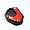 FICNNVJH Per Honda NX500 2023 2024 2025 CNC Moto Cavalletto Laterale Estensione Pad Piastra Ingranditore(1 Pc-Red)