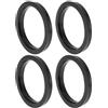 INFINAUTO Anelli Centrici Mozzo Ruota 4 Pezzi Antivibrazione 78.1x65.1mm | Policarbonato Nero, Spessore 10mm, Installazione Diretta. Elimina Vibrazioni E Usura. Migliora Stabilità.
