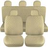 Rebeca Shop Coprisedili auto universali, anteriori e posteriori (A21-Set-Completo, Beige)