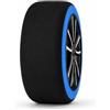 MEGAOFFERTE.IT Calze da Neve Auto Omologate EN 16662-1 Taglia L R14-R21- Coppia Catene Tessili Antisdrucciolo per Auto, SUV e Furgoni con Guanti e Borsa, Blu