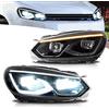 VLAND Motor VLAND Fari Full LED per Golf 6 Golf VI TSI alogeno 2008-2013 [Non per GTI/xenon], con animazione dinamica