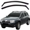 J&J AUTOMOTIVE GP Deflettori per Dacia Duster 2010-2017, 2 pezzi | 2 deflettori GP per Dacia Duster, policarbonato flessibile, finitura nera, canale del finestrino.