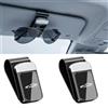 Chesomn 2 supporti per occhiali da sole per auto | Portaocchiali per auto universale compatibile con tutti gli occhiali da sole (nero)