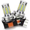 SOFOC H15 Lampada LED per Fanale Bianco Freddo 12V 24V 10-30V AC/DC Luce Abbagliante/Anabbagliante con Design Illuminazione Focalizzata e Diffusa per Sostituzione Luce Diurna 2Pz