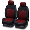 Rivextauto ZENIT Coprisedili Auto Anteriori Universali in Poliestere con Airbag Laterale - Set 4 Pezzi Copri Sedile + Poggiatesta - Nero - Design Italiano