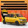 Auto-Dress Set di strisce laterali adesive/decorazione adatta per VW T4, T5 e T6 Bus, motivo: Clean Original (311M nero opaco, passo corto)