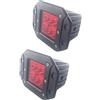 HEHEMM Faretto a LED per auto, lampada posteriore per guida fuoristrada, fendinebbia da 18 W a LED, 1800 lumen, barra luminosa da lavoro, per rimorchio, camion, ATV 2 pezzi (riflettore rosso)