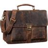 STILORD "Eros" Ventiquattrore Grande Uomo Pelle Vintage Borsa Lavoro Porta Computer 15,6 Pollici Portadocumenti Insegnante Professore Colore:seppia - marrone