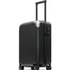 LEVEL8 Valigia Cabina Rigida Policarbonato, Nero, 54,5CM, 34L | Leggera con Rotelle, Bagaglio a Mano, Con TSA, 4 Rotelle