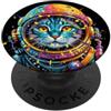 Space Cat Astronaut Colore Astronauta Gatto Spazio PopSockets PopGrip Adesivo