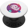 Axolotl Space-Lotl Astro-Lotl Friend Salamander Cosmic Cute PopSockets PopGrip Adesivo