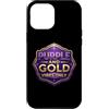 Purple and Gold Vibes Only Game Day Merc Custodia per iPhone 12 Pro Max Tifoso di football del liceo Purple and Gold Vibes Only Game Day