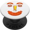 Wurst Sausage Smiling Face Oktoberfest T Birra Pretzel Wurst Salsiccia Sorriso. Divertente Oktoberfest Wurst PopSockets PopGrip Adesivo