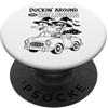 Funny Halloween Duck Duckin Around This Halloween Funny Duck Witch Costume PopSockets PopGrip Adesivo