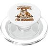 Funny Dogs Club English Bulldog Wireless Doorbell Sitting on Its Charger PopSockets PopGrip per MagSafe