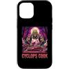 Halloween Glam Retro Vintage Comics Pop Custodia per iPhone 12/12 Pro Ciclope Cook Sous Chef Ristorante Cibo Spettrale Spaventoso Uomo