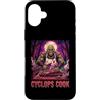 Halloween Glam Retro Vintage Comics Pop Custodia per iPhone 16 Plus Ciclope Cook Sous Chef Ristorante Cibo Spettrale Spaventoso Uomo