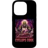 Halloween Glam Retro Vintage Comics Pop Custodia per iPhone 14 Pro Ciclope Cook Sous Chef Ristorante Cibo Spettrale Spaventoso Uomo