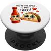 Spicy Taco Threads Sei la spezia per il mio taco carino salsa piccante PopSockets PopGrip Adesivo