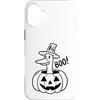 Funny Halloween Duck Custodia per iPhone 16 Plus Boo Goose Halloween Pumpkin Funny Duck Jack O Lantern