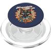 Vintage Boho Chic Cat Lover Cute Animal Simpatico felino hippie stile bohémien retrò, mandala a forma di gatto bohémien PopSockets PopGrip per MagSafe