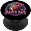 Football Game Day Girl Womens Bow Team F Calcio Giorno Ragazza Womens Bow Team Fan Fan Stagione PopSockets PopGrip Adesivo