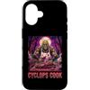 Halloween Glam Retro Vintage Comics Pop Custodia per iPhone 16 Ciclope Cook Sous Chef Ristorante Cibo Spettrale Spaventoso Uomo