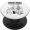 Funny Halloween Duck Horror Movies And Chill Halloween Movie Night Skeleton Ghost PopSockets PopGrip Adesivo