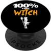 Miftees Halloween Tees Halloween Witch Scopa 100% Quella Strega PopSockets PopGrip Adesivo