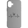 YO! Custodia per iPhone 16 Plus Heartbeat Devils Horn - Ventaglio per chitarra rock & roll