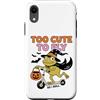 Halloween Funny Frog Custodia per iPhone XR Too Cute To Fly So I Roll Frog Witch Halloween