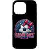 Soccer Game Day Girl Womens Bow Team Fan Custodia per iPhone 14 Pro Max Calcio Gioco Giorno Ragazza Womens Bow Team Fan Mamma Madre Mamma