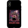 Halloween Glam Retro Vintage Comics Pop Custodia per iPhone X/XS Ciclope Cook Sous Chef Ristorante Cibo Spettrale Spaventoso Uomo