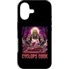 Halloween Glam Retro Vintage Comics Pop Custodia per iPhone 17 Ciclope Cook Sous Chef Ristorante Cibo Spettrale Spaventoso Uomo