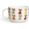 Excelsa Animals - Tazza Jumbo, 450 ml, in porcellana, colore: Bianco/Multicolore