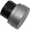 GARDINIA Tappi terminali per bastoni per tende con Ø 25 mm, serie Industrial Home, metallo/plastica, colore argento